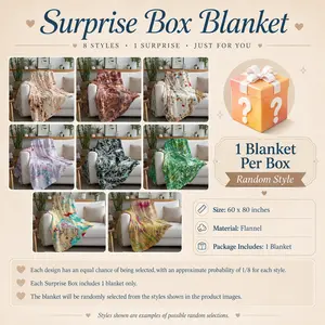【Deals for you】2026 New 60*80 Mystery Boho Tie-Dye Abstract Swirl Flannel Throw Blanket - Soft, Comfy, Fluffy Surprise Blanket, Ideal for Mother’s Anniversary Gifts, Christmas Presents
