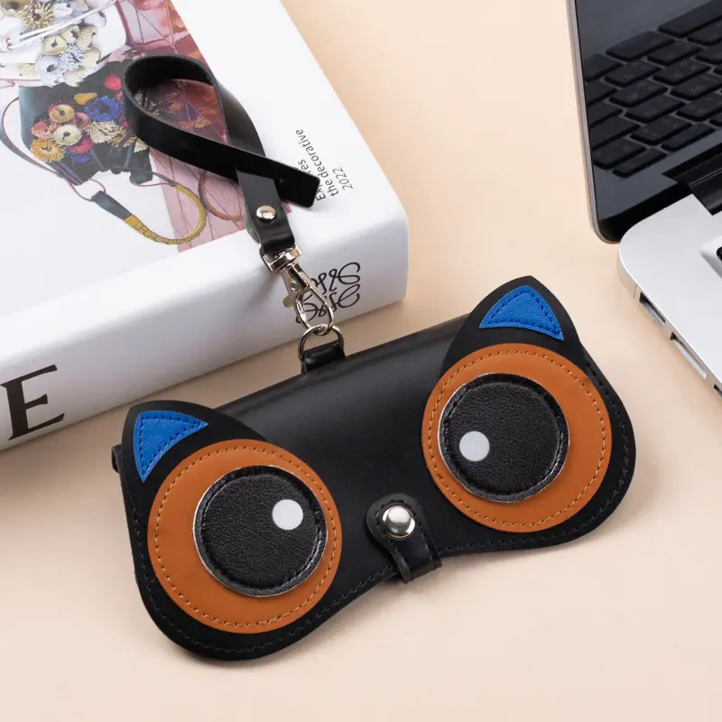 Portable glasses case, children's myopia glasses storage bag, hanging bag, cute cartoon glasses bag for students, sunglasses protective cover, Eye glasses holder