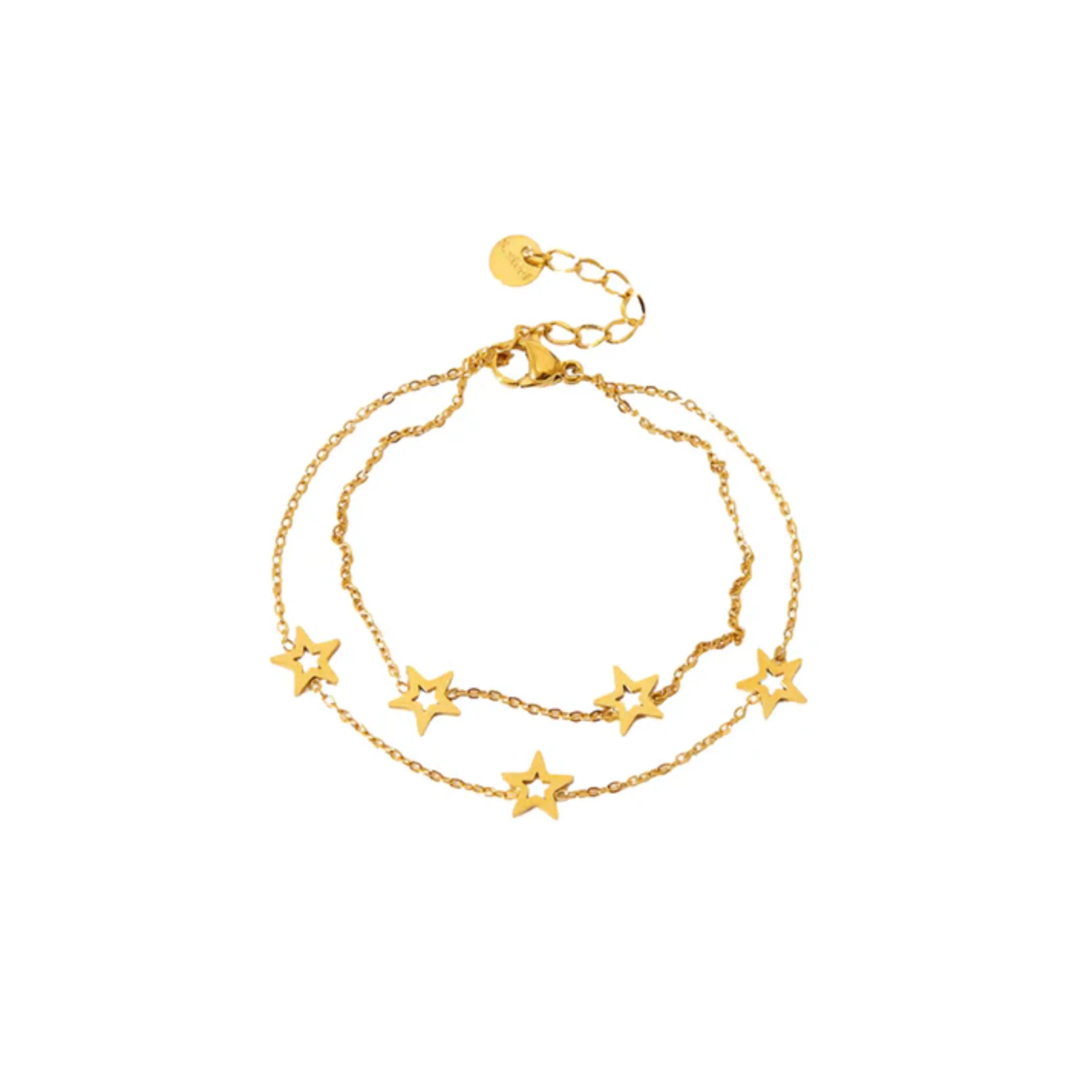 Korean Double Layer Star Charm Bracelet