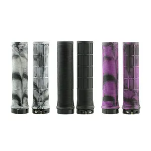 Bike Handlebar Grips, Single Lock on Bicycle Handle Bar, for BMX, Mountain, MTB, Beach Cruiser, Scooter, Folding Bike, Soft Non-Slip-Rubber Hand Grip Comfortable Ergonomic