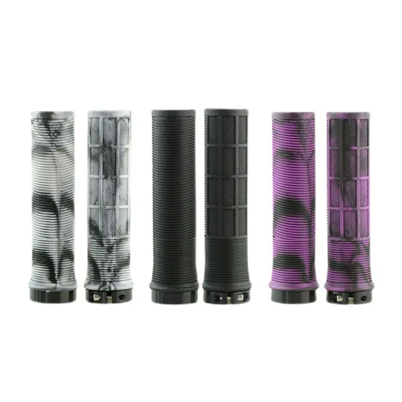 Bike Handlebar Grips, Single Lock on Bicycle Handle Bar, for BMX, Mountain, MTB, Beach Cruiser, Scooter, Folding Bike, Soft Non-Slip-Rubber Hand Grip Comfortable Ergonomic Parts