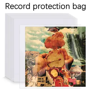 20/50 PCS 12-inch vinyl record protective sleeve, transparent bag for turntable LP records, open record bag, 32.5cm*32.5cm