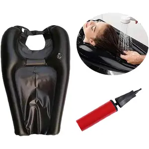 Portable Inflatable Hair Washing Basin for Home | Comfortable Hair Wash Tray for Bedridden & Elderly | Salon-Style Hair Care Sink with Pump | Easy Use Hair Washing Station