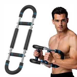 Adjustable Resistance Twister Bar - 60-110lbs Spring Workout Equipment for Chest, Arms, Shoulder & Forearm Training | Portable Home Gym Strength Trainer for Men & Women