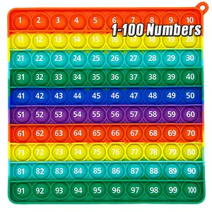 1-100 Numbers Math Games Fidget Toy, Quick Push Bubble Board, Educational Mathematics Learning, Sensory Toys for Kids, Gifts for Ages 3+, Math Learning Tools