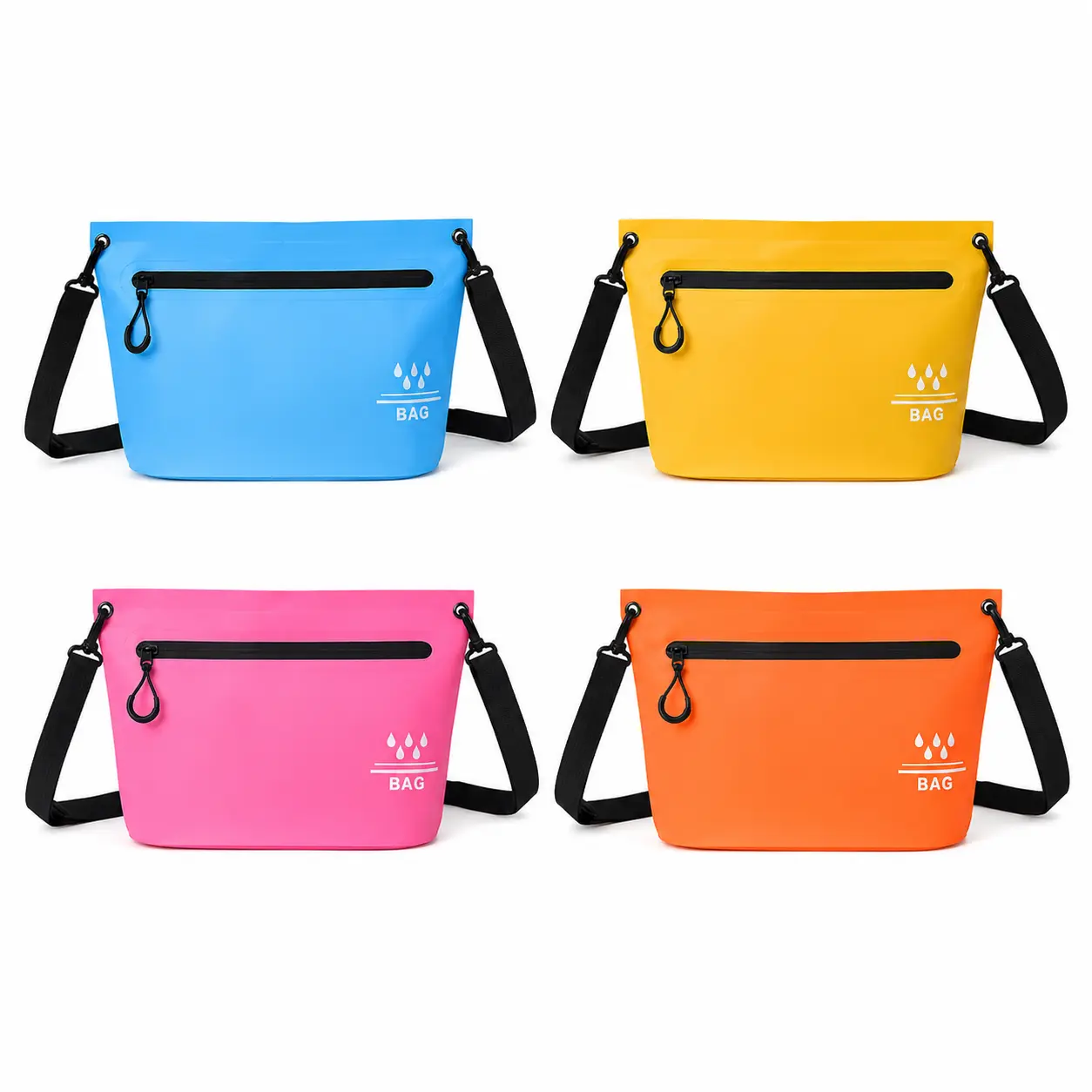 3L PVC Waterproof Outdoor Handbag - Water Resistant Dry Bag for Beach, Travel, Boating, Holds Keys & Small Items (Zipper Not for Full Submersion)