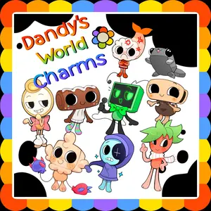 Dandy’s World Acrylic Charm / Goob / Astro / Shelly / Vee / Glisten / Cosmo / Shrimpo / Pebble / Sprout dandy world keychain, roblox charm, roblox keychain for bag, key, gift