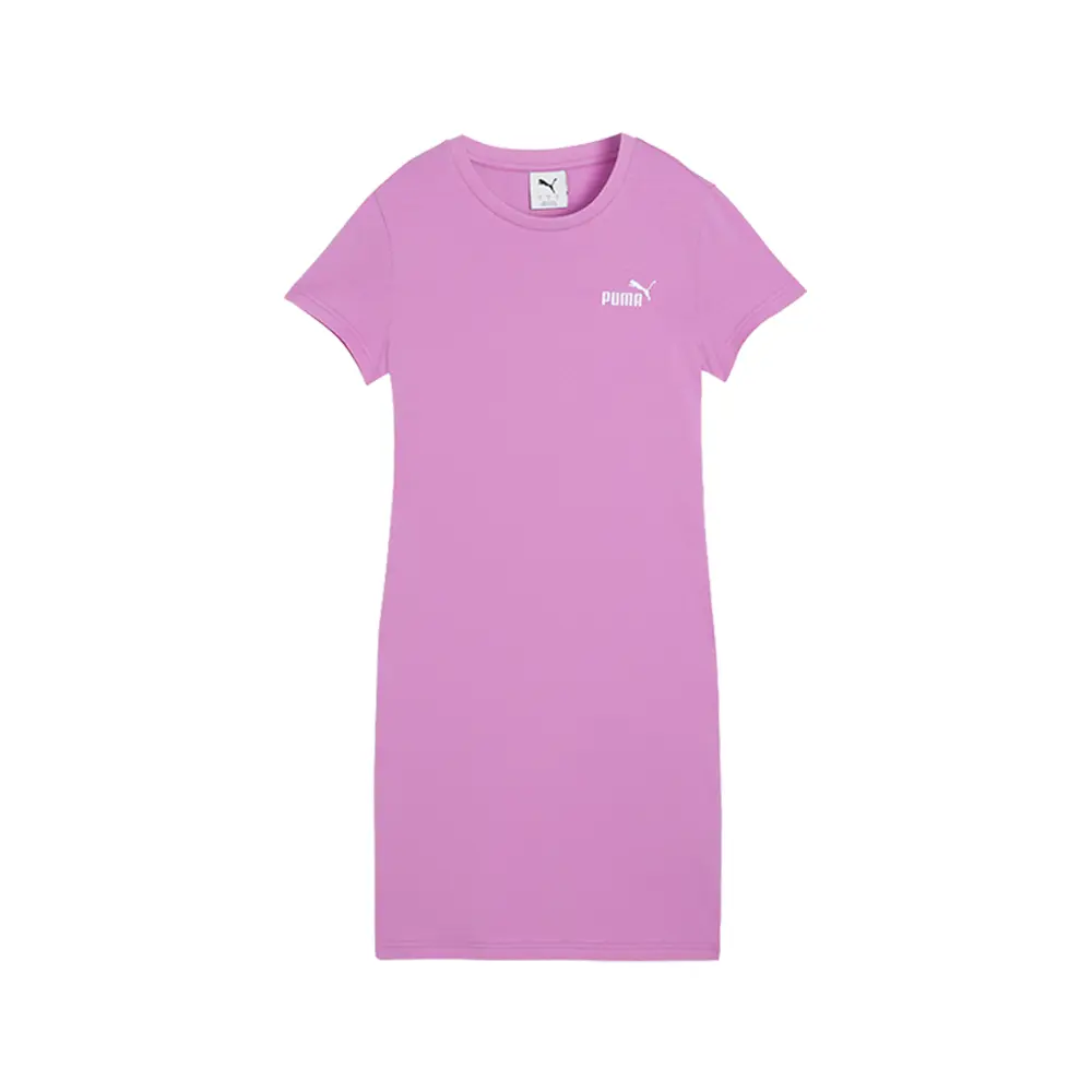 PUMA Womens Essentials Small Logo Slim Short Sleeve Dress Casual Casual - Pink