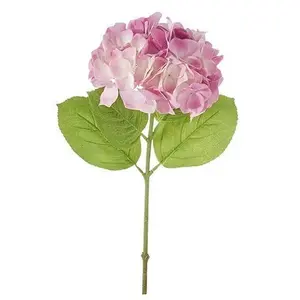 19" Real Touch Pink Hydrangea Stem