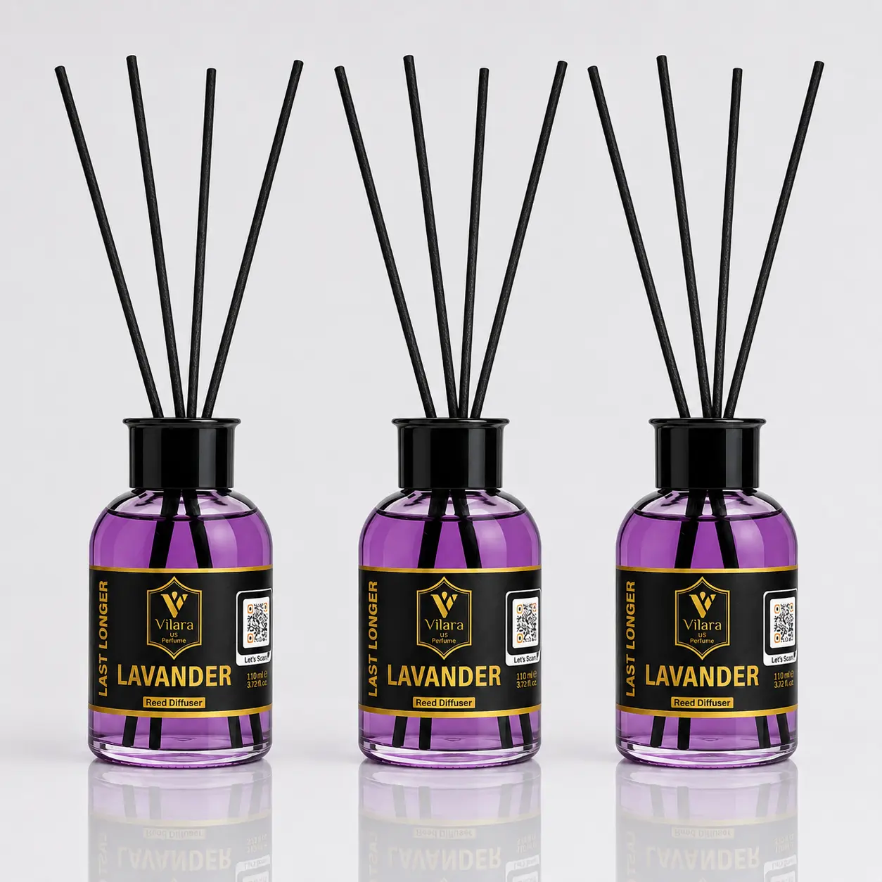 VILARA US PERFUME Lavender Reed Diffuser - Luxury Home Fragrance for Home Care & Room Freshening