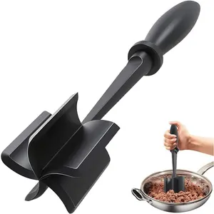 Meat Chopper,Ground Beef Meat Masher,Ground Beef Chopper Tool,Hamburger Smasher Tool,Plastic Meat Spatula Chopper,Meat Separator Kitchen Tool for Food Potato Bean