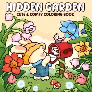 1pc HIDDEN GARDEN coloring book For Adults And Kids,Simple And Big Designs For Relaxat colouring books,Toys suitable for boys and girls, zero foundation drawing to relieve stress coloring book，Christmas gift，Halloween Gift，Back to school gifts