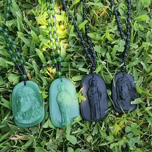 San Judas or Jesuschrist Stone Pendant Rosary