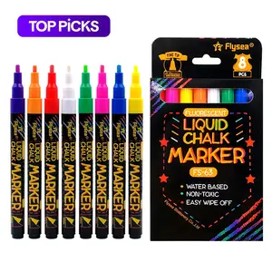 Liquid Chalk Marker Pen, 8/12pcs Washable & Dry Erase Marker Pen, Multi-purpose Markers for Chalkboard, Whiteboard, Glass Window, Summer Gifts