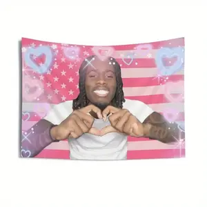 Kai Cenat FREE TRACKED shipping American Flag Wall Tapestry/ twitch stream/ Wall decor/meme/funny tapestry(3X5)
