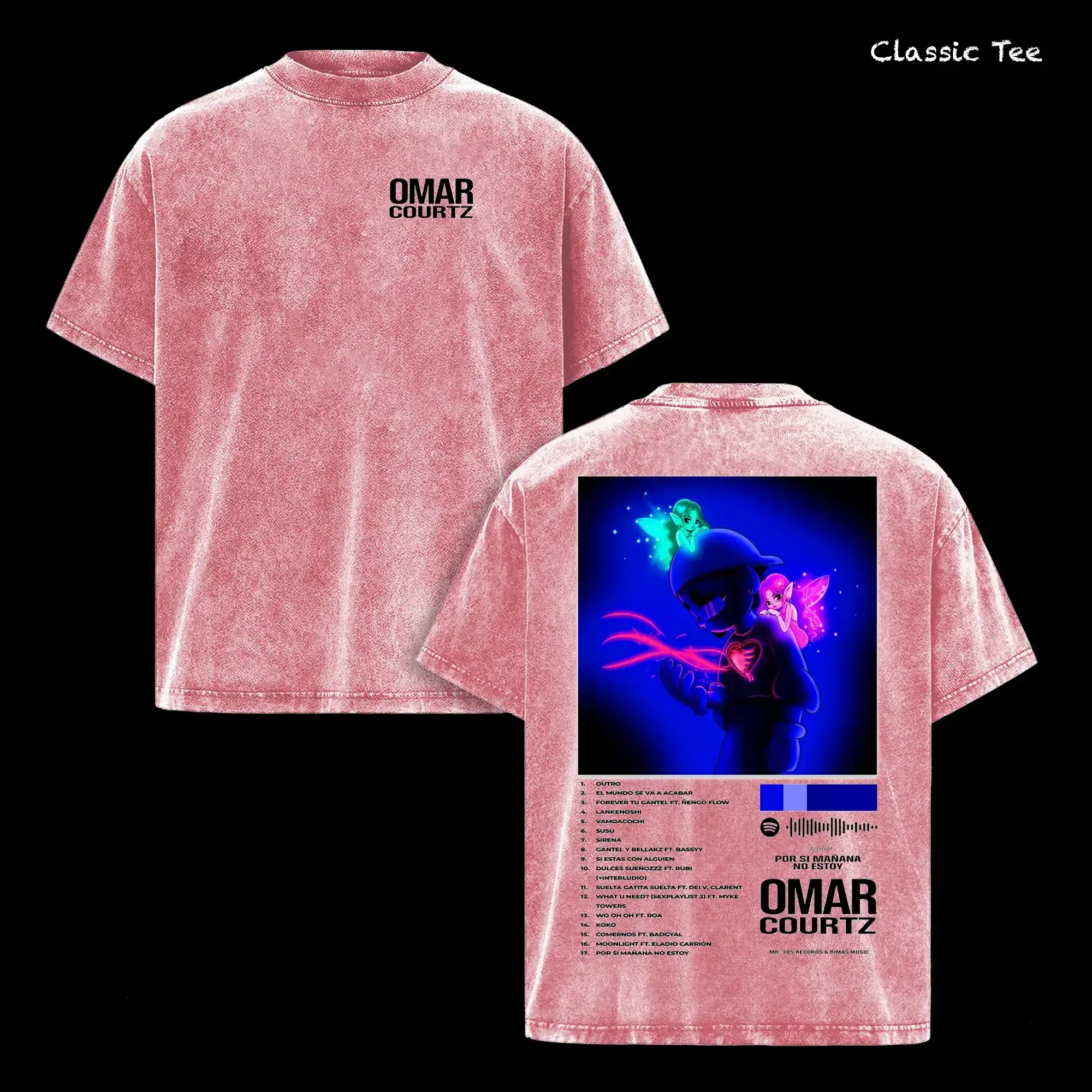 Comfort Colors Omar Courtz Shirt – Omar Courtz Vintage Acid Washed Oversized Graphic T Shirt, Latin Trap Album Aesthetic Neon Art Print, Retro Music Collage Streetwear, Soft Heavyweight Cotton Unisex Tee, Gift for Latin Music Fans