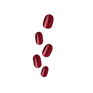 colorFX by Impress No Glue Fake Press On Nails - Hidden Gem | Solid, Red, Short, Oval, Manicure