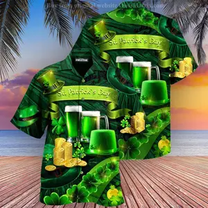 St Patrick’s Day Hawaiian Shirt – Green Beer Irish Festival Aloha Shirt
