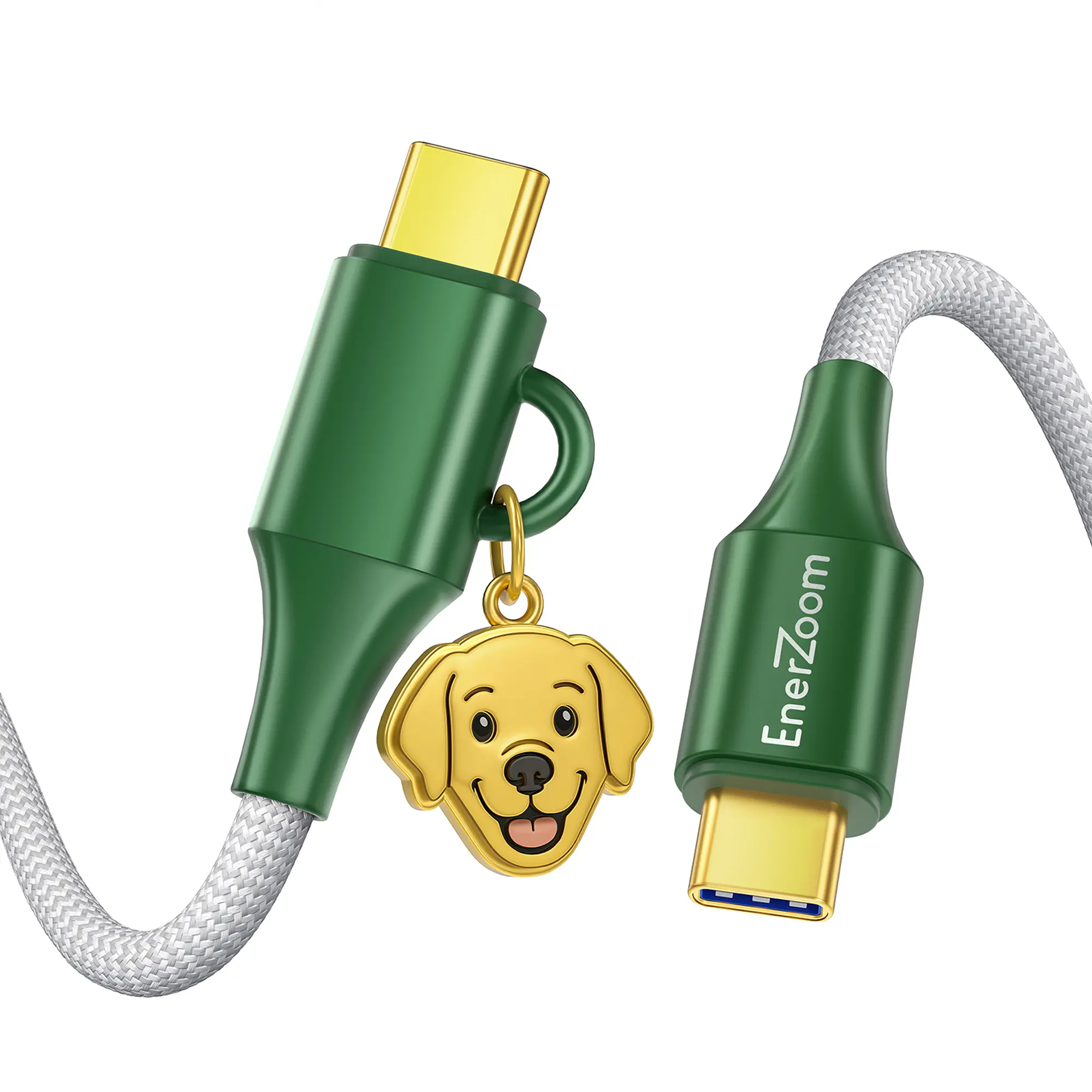 Pet Companion Charging Cable, 240W PD Fast Charging USB C to USB C Cable with Adorable Pet Character Design Premium Zinc Alloy Connector Smart E-Marker Chip Cute Desk Setup Accessory Collectible Gift for Cat Lovers Dog Lovers and Pet Owners usb-c data