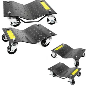 XtremepowerUS 12"x16" Premium Auto Repair Trolley Car Dolly, 3" Caster Wheels, Diamond Tread Pattern, Rolling Stand Trollies for Shops & Garages