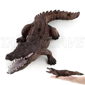 Realistic Jungle Animal Figures Crocodile Alligator Educational Toys Cake Toppers for Kids 5-8 Years
