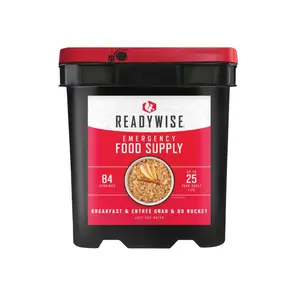 Readywise 84 Serving Breakfast and Entree Grab and Go Bucket Food Survival Kit