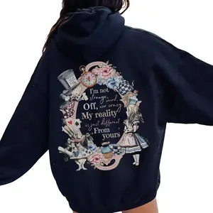 [ Made in USA ] Vintage #Alice Unisex Hoodie, Book Hoodies Bookish Things in Wonderlamd Literary Shirt Reading Shirt Light Academia, For Men For Women