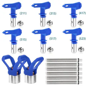 Airless Paint Nozzles Set, Reversible Spraying Machine Tips, Airless Paint Sprayer Nozzle Kit, Sprayer Spraying Machine Accessory, Adjustable Nozzles