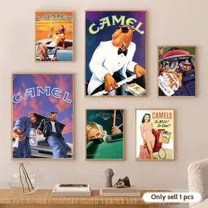 Vintage C-Camel Poster HD Sticky Waterproof Wall Art | High Quality Print Aesthetic Home Living Bedroom Bathroom hallway Decor Trendy Room Decoration | Multiple Size Options Available