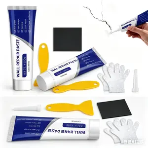 Gypsum board repair kit, 500 grams wall repair adhesive - waterproof wall patching paste for wall repair, white, odorless, mold-resistant, anti-slip, peeling and chipping wall repair putty for household use.