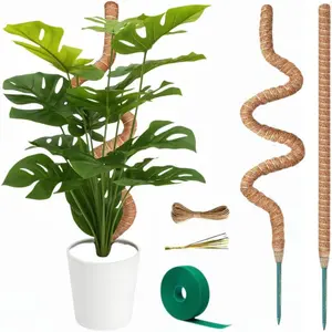 2 Pack 28" Bendable Moss Pole Monstera  Support | Monstera Moss Pole for  Indoor for Climbing Indoor Potted  | Stackable  Stakes for Pothos, Philodendron, &