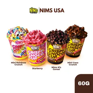 NIMS 2.1 oz Crispy Choco Cup, Assorted Flavors, Chocolate and Cereal, Ready to Eat, 2 Mini, Snack