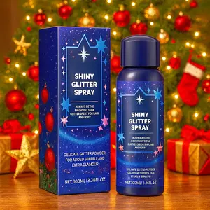 Holiday Shimmer Glitter Spray for Hair, Face & Body, Quick-Dry Sparkle Spray for Christmas Parties, Events, Prom, Festivals & Stage Makeup, Long-Lasting Glow