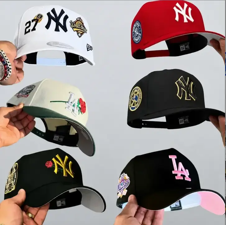 MLB Team Logo Snapback Hat – NY Yankees LA Dodgers Adjustable Baseball Cap, Classic Curved Brim, Premium Embroidery, Viral Street Fashion Accessory for Men Women
