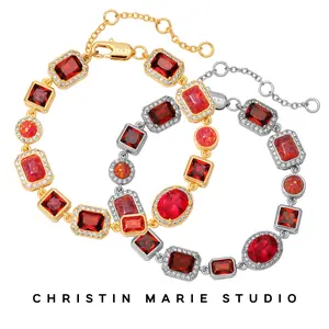 Cherry (Red) Solstice Gemstone Bracelet