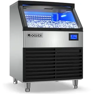 Commercial Ice Maker Machine 260LBS/24H, 26’’ Under Counter Ice Machine with Storage Bin, ETL Approved Ice Maker for Restaurant/Bar/Home