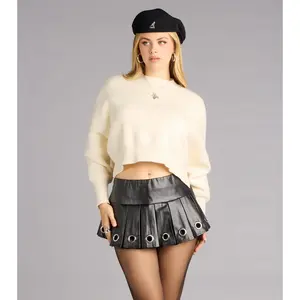 Grommet Glow Pleated Mini Skort