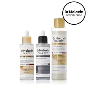 Peel Shot Glow Rice Ampoule Duo - Serums for Brightening, Exfoliating, and Moisturizing - Suitable for All Skin Types