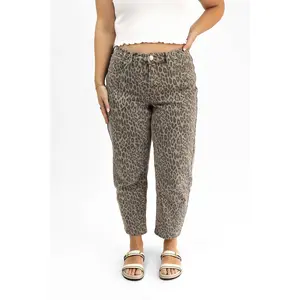 Barrel Jeans - Vintage Washed Leopard Barrel Jeans - Vintage Washed Leopard