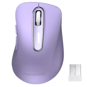 memzuoix 2.4G Wireless Mouse 1400 DPI USB Receiver Portable Cordless Mice for Laptop PC Desktop 5 Buttons Ergonomic RGB Optical Mouse with Comfortable Hand-Feeling and Sturdy Scroll Wheel