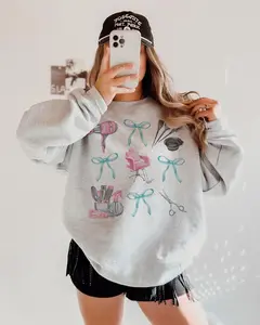 Hairdresser Sweatshirt, Trendy Coquette Hairstylist Crewneck Sweatshirt, Hairdresser Gift, Hairstylist Gift, Salon Apparel