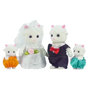 Sheep Family Doll Set, 4 Counts Cute Forest Animal Family Doll, Home Decor Ornaments, Stuffed Animal Gift, Birthday Gift for Girls & Boys, Soft Cuddly Gift, Kawaii Stuffed Animals, Animal Merch