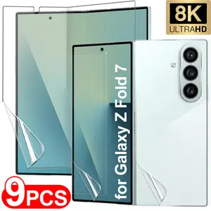 for Samsung Galaxy ZFold 7 Front Back Inner Screen Protector TPU Hydrogel Film Cover Protective Anti-scratch Film for Z Fold7