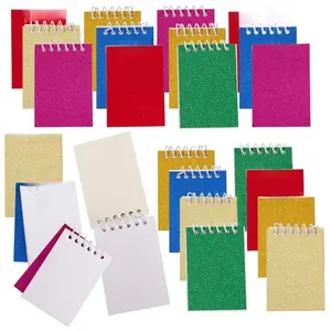 Playbees Mini Prism Spiral Notepads - 24PK Bulk Small Pocket Mini Notebooks for Kids, 2.5 Inch x 3.6 Inch - 20 Sheets Per Book, Top Bound Spiral Memo Note Pads for Party Favor Gifts and Goodie Bags