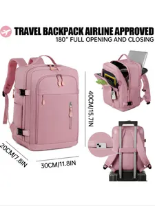 Viz Air Cabin Size 40x30x20cm Convertible Carry-On Luggage/Boarding Bag/Airline Backpack for Short Trips, Fits Under Seat Easily, Holds 14-Inch Laptop, Portable, Solid Color, Travel/trolley/cabin Approved Tsa Backpack For Plane, School Bag, Laptop Bags