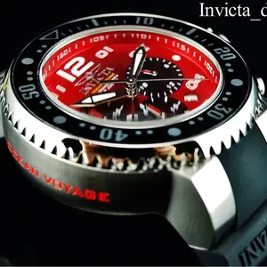 NEW Invicta Men's 52mm Pro Diver OCEAN VOYAGE Chronograph RED DIAL Stainless Steel 300m Watch