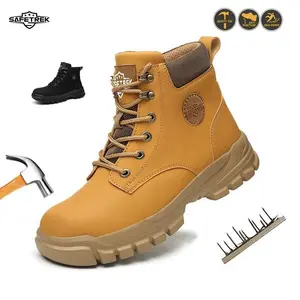 Men & Women Steel Toe Work Boots - Waterproof, Lightweight & Breathable | Puncture-Proof, Non-Slip Safety Shoes with Stylish Design for Construction & Daily Use