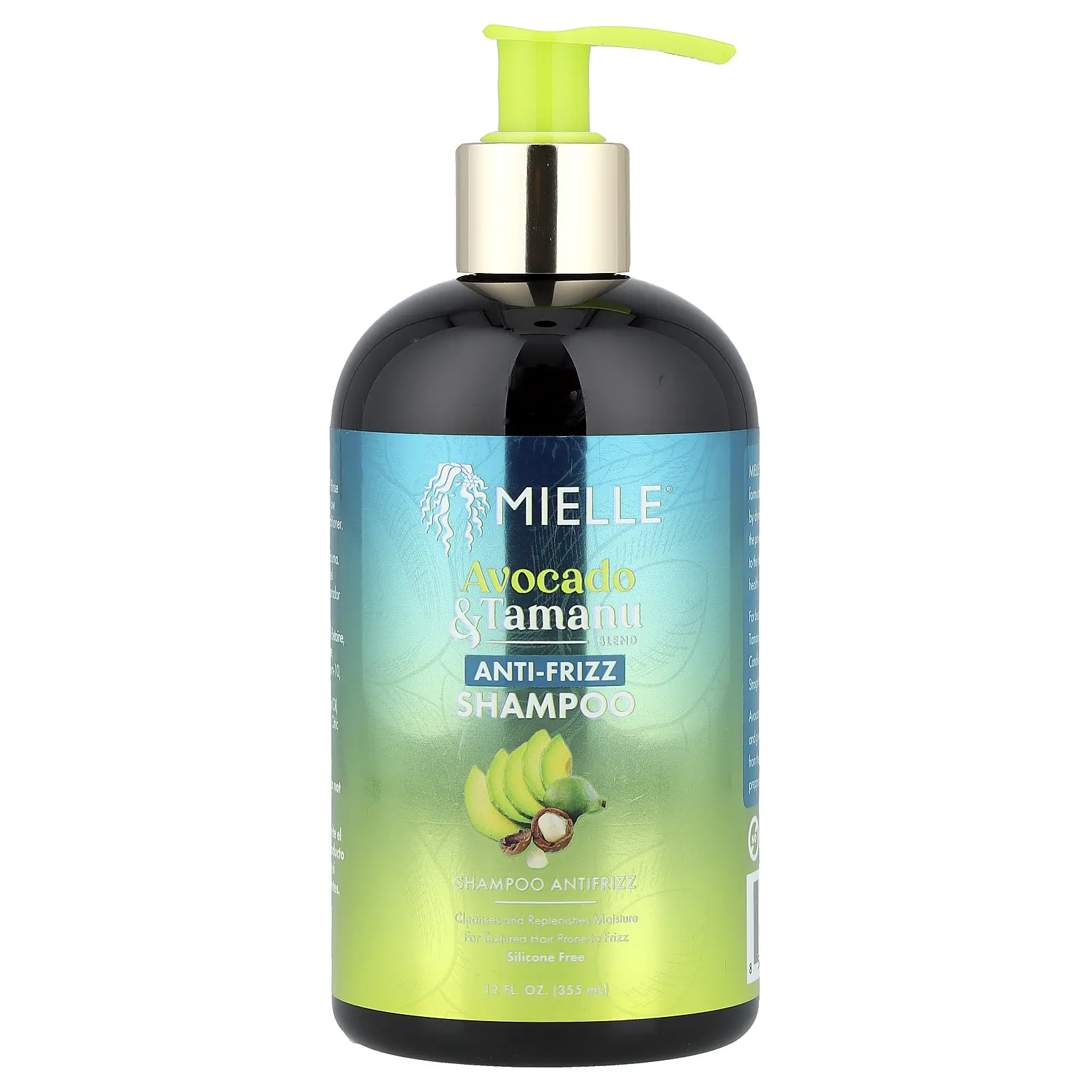 Mielle Anti-Frizz Shampoo, Avocado & Tamanu, 12 fl oz (355 ml)