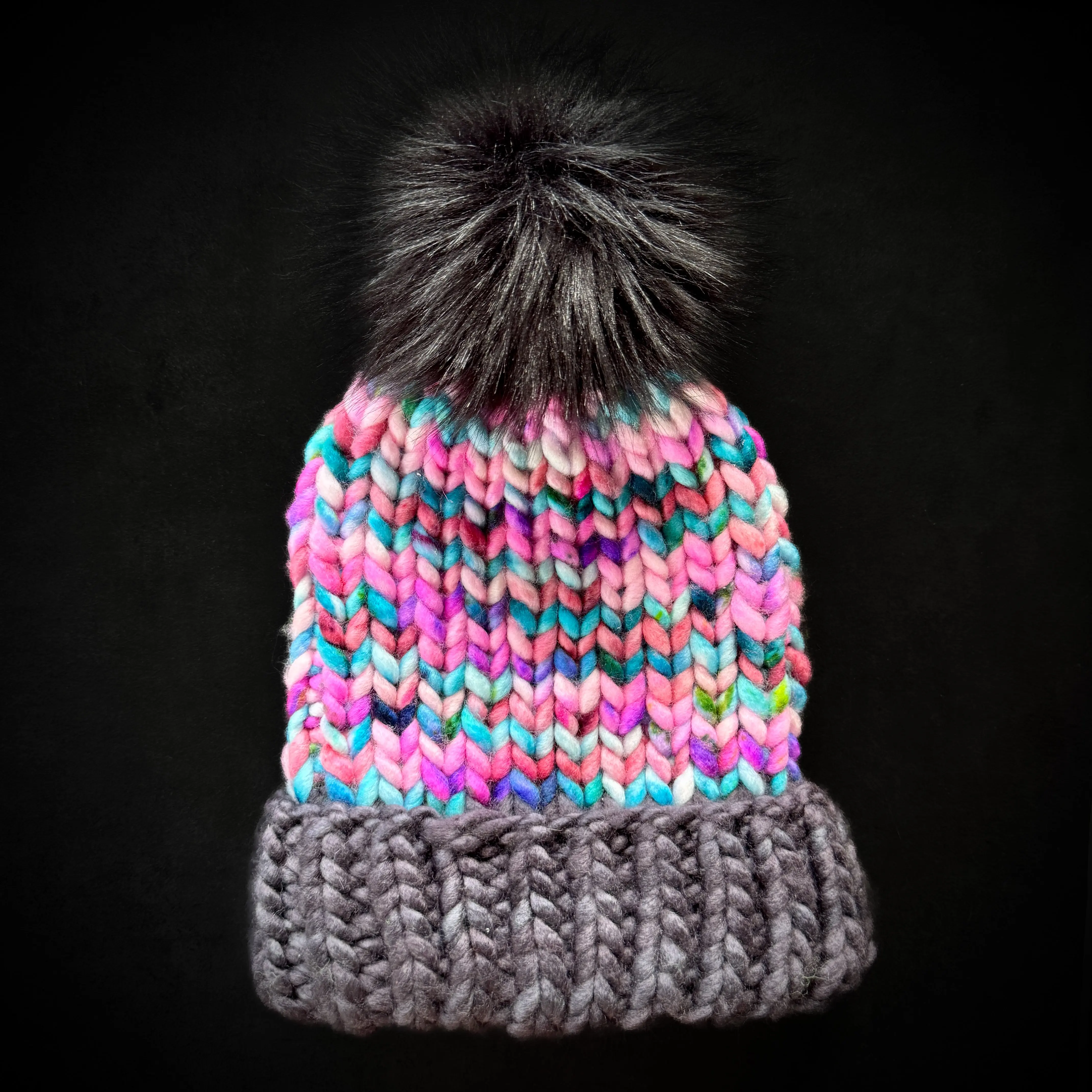 Luxury Merino Beanie with folded brim | Fairy dust