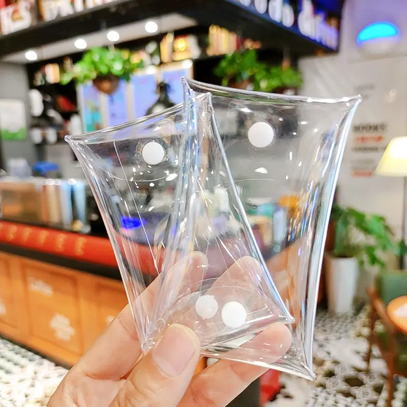 Clear PVC Coin Pouch – Mini Transparent Keychain Wallet for DIY Charms & Collectibles